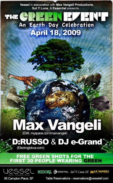 The Green Event-Earth Day Celebration-San Francisco-Guest List