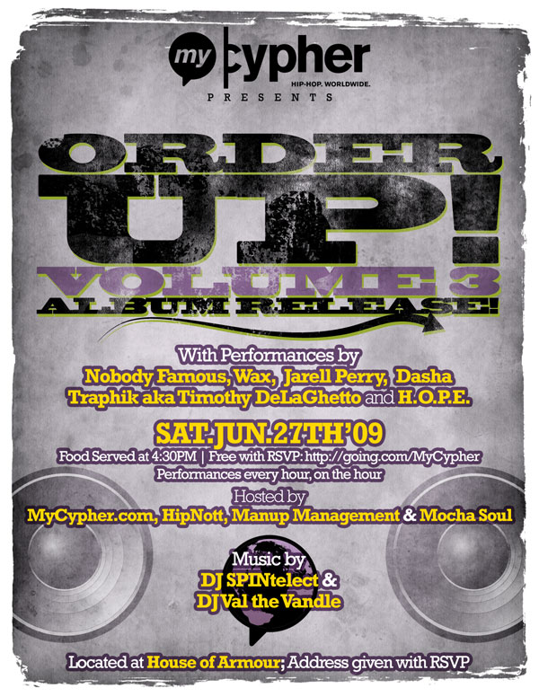 Nobody Famous-"Order Up! Vol. 3." Realease Party Free Event